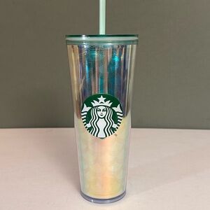 Starbucks Iridescent Pearl Cold Cup Tumbler with Straw